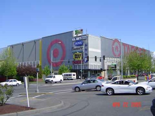 Urban big box development on Northgate in Seattle