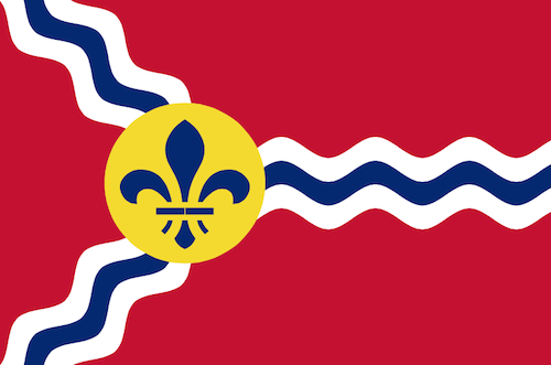 The St. Louis flag for the last 50 years 