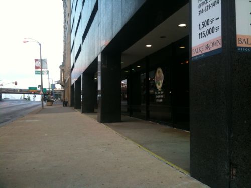 ABOVE: retail is set back from the building line