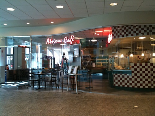 From inside the lobby we see it's a restaurant, September 2010