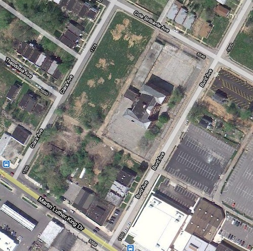 ABOVE: The Arlington Grove project will occupy the entire city block.  Image: Google Maps (click to view)