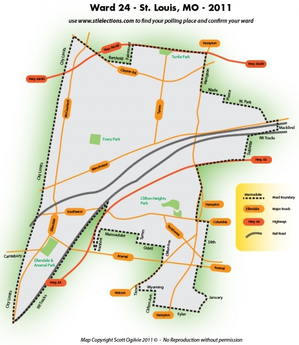 ABOVE: 24th Ward map by Scott Ogilvie, used with permission