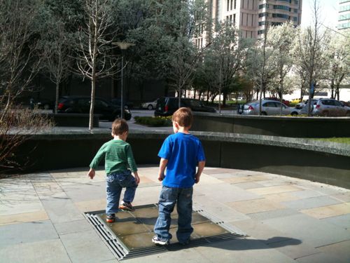 A friend's grandsons love ringing the bells. This photo is from June 2011, they're much bigger now and they have a younger sister. 