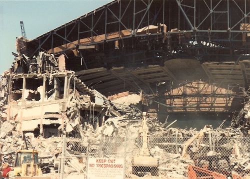 In 1993 the convention hall at the back was razed to construct what is now called the Scottrade CenterIn 1993 the convention hall at the back go the Kiel Opera House was razed to construct what is now called the Scottrade Center