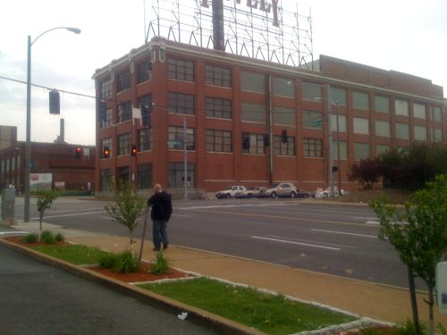 The former Pevely Dairy at Grand & Chouteau, 2011