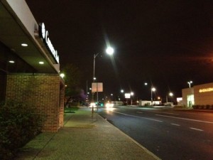 Natural Bridge was one of the first streets in the city to get new LED street lights, March 2012 photo