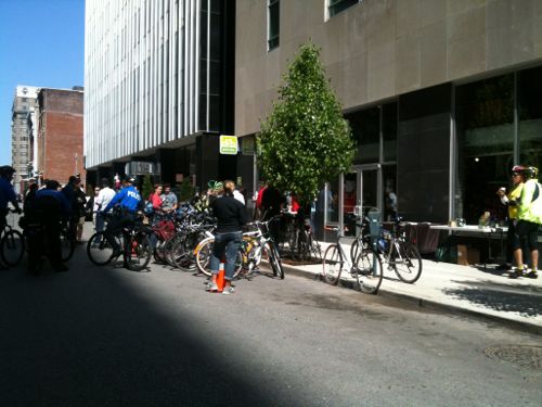 A large crowd of supporters gathered for the ribbon cutting on Thursday April 28, 2011