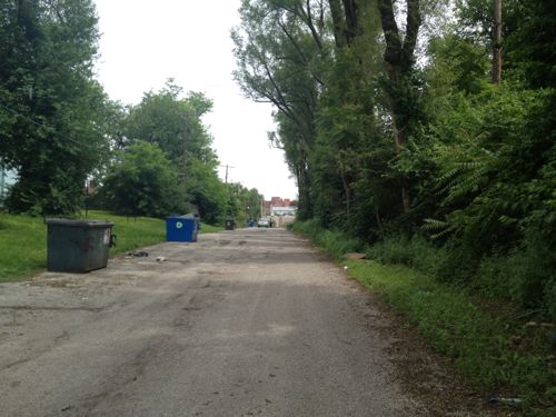 Looking East on the last eastern section of the Hodiamont Right-of-Way, 2012