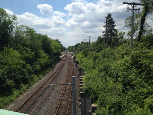 From Natural Bridge we can see the station and how the grade drops off. Excess soil can be used on the East side of the station