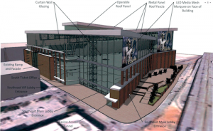 ABOVE: Dome would be expanded across the existing Broadway and Baer Plaza