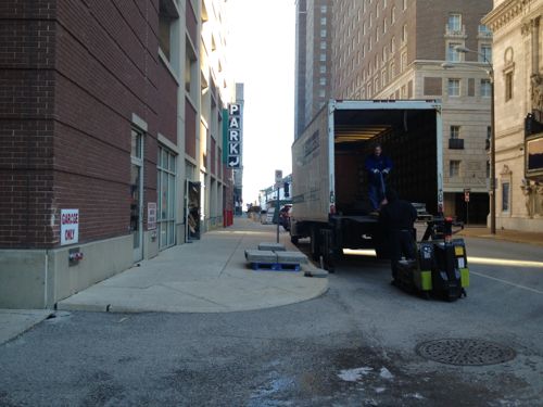 ABOVE: A few days later on December 21st I went by again and saw a truck out front