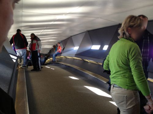 ABOVE: The most difficult part was walking on the curved floor at the top.