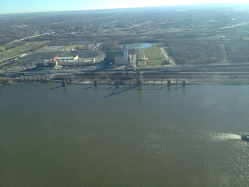ABOVE: Looking east at Illinois
