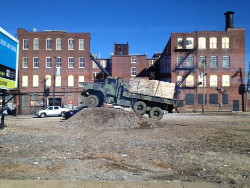 ABOVE: An odd scene at Cass & Jefferson