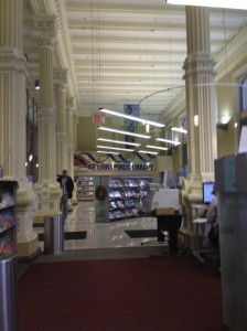 ABOVE: Interior of the Central Express library in the Old Post Office