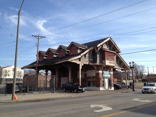 ABOVE: Just inside the city limits is the old Wellston Loop streetcar building