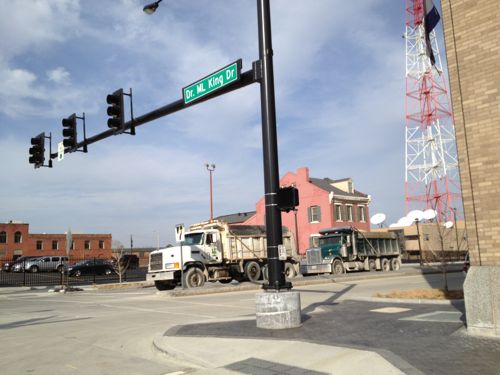 ABOVE: Skipping ahead from Vandeventer to Tucker we have the ongoing project to fill in the former railroad tunnel. 