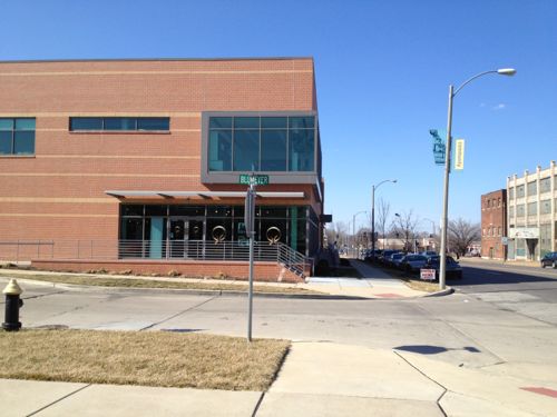 ABOVE: Chronicle Coffee is located in the corner of a building that also houses the St. Louis Public Housing Authority and a PNG Bank branch.  Click for Google Maps.   