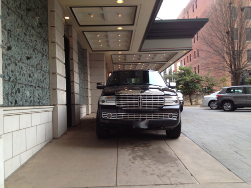 ABOVE: The problem is this leaves very little of the walkway for pedestrian use. 