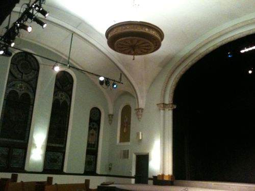 ABOVE: Interior of Tower Grove Abbey, former “German Evangelical Saint Lukas Church of St. Louis” turned performance space