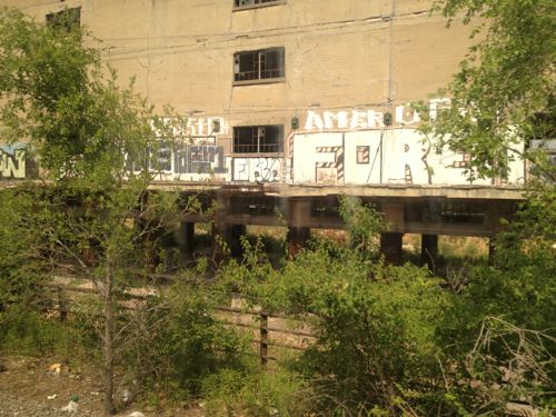 The concrete Cotton Belt building