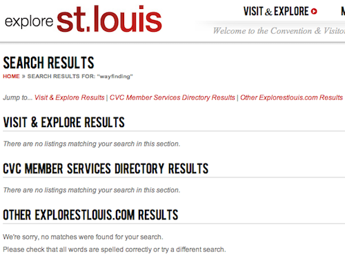 Searching the CVC website for "wayfinding" and "way-finding" produced the same results. 