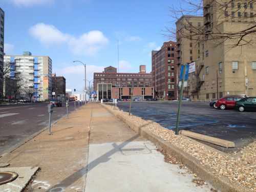 Looking west from 15th Street