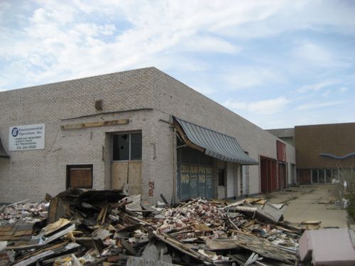 A corner of the former mall