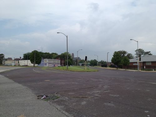 Looking NW on N. Florissant from 14th