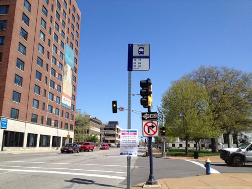 Bus stop at 14th & Pine