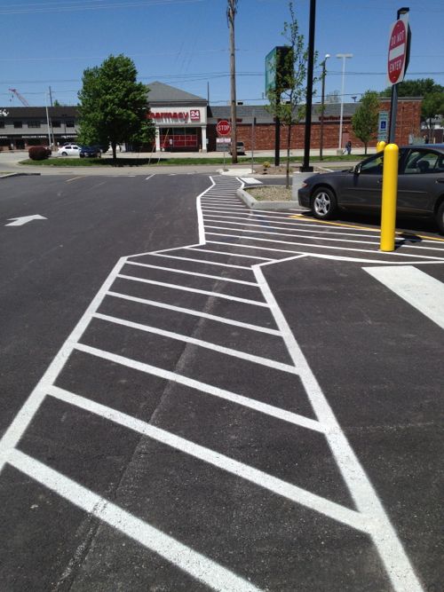 Here's what customers leaving the entrance facing Carpenter see now.