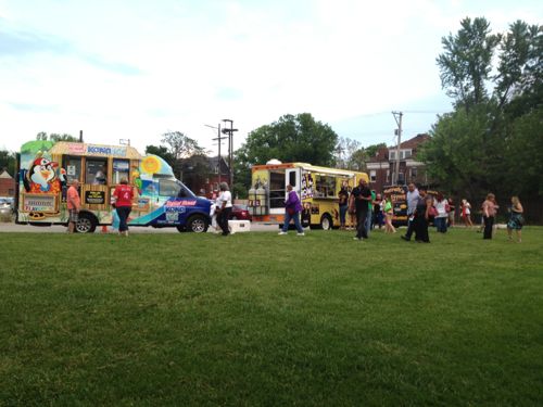 Foods trucks at Third Degree's recent open house