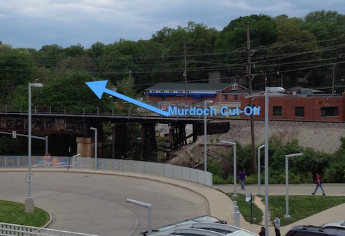 From the station platform I could see the direction I needed to go to reach the Shrewsbury City Hall. 