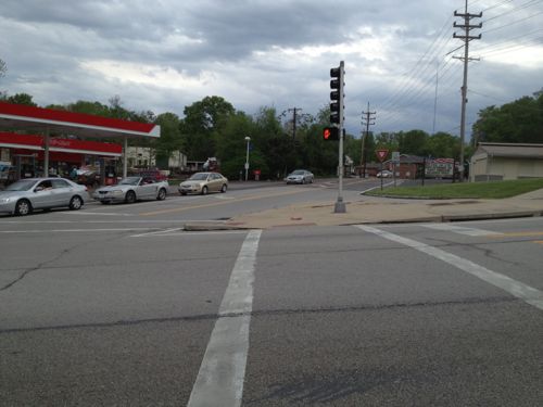 I'm able to use this crosswalk to reach the other side of Murdoch Cut-Off