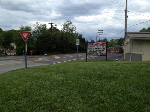 But there's no sidewalk on this side of Murdoch Cut-Off