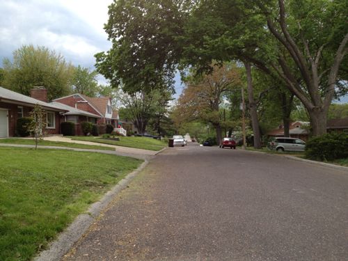 The streets intersecting with St. Vincent don't have sidewalks for the first block to Danbury Ave. 