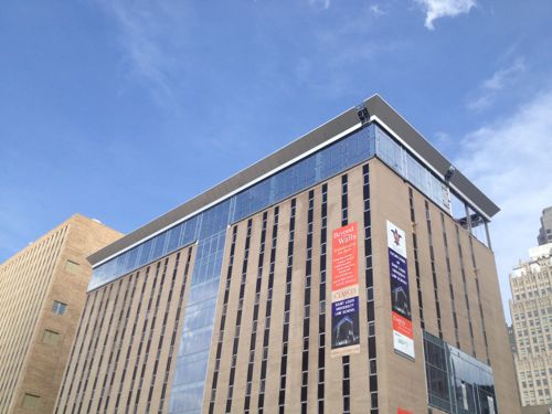 Last month (April 2013) the exterior of the new law school was basically complete, with new glass elements and a new top floor.