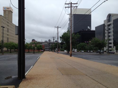 An alley remains between Olive & Pine. I can imagine both sides being infilled over the coming decades.