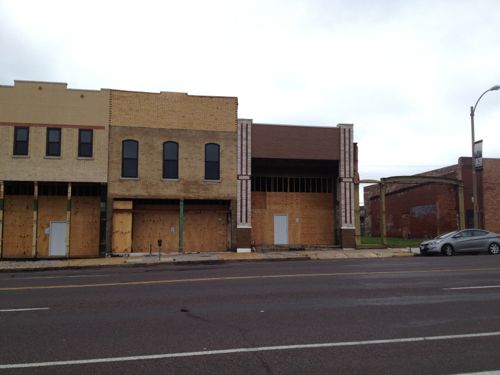 These buildings in the 29xx block of Olive no longer look like they did 100+ years ago