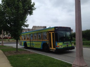 The green Forest Park Trolley loops around in the park and stops just north of the park at the Forest Park MetroLink station