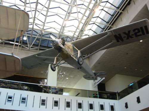 The "Spirit of St. Louis" in the Smithsonian's National Air and Space Museum, photo Sept 2001 