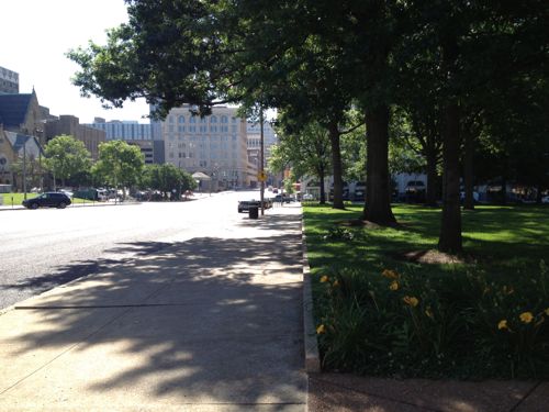 Library Park bounded by Olive, 13th, Pine, &  14th will stay a park. Will be welcomed open space as the corridor gets greater density. 