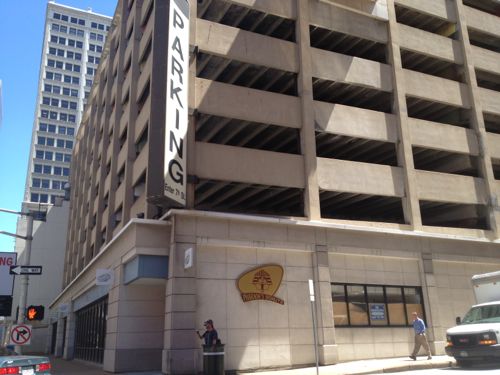 And we're back to the block that's almost entirely a 1962 parking garage in poor condition. The block will have streetcar line on 3 sides. 