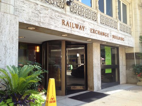 The Railway Exchange Building, where Macy's is now on the lower 3 levels, has some very exciting things happening now, tomorrow I'll share what's going on in the former May Company offices.  