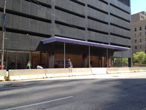 During construction in April 2013