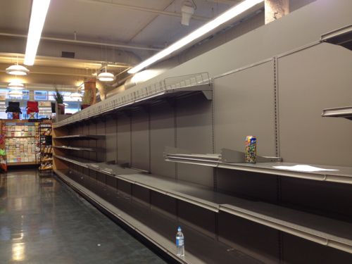 Reconfiguration of shelving during the recent change