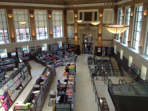 The former Noel State Bank is now a flagship Walgreens in the Wicker Park/Bucktown area of Chicago