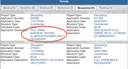 I didn't find a building permit for the patio online, perhaps it was built without prior approval. This occupancy permit mentions patio expansion 