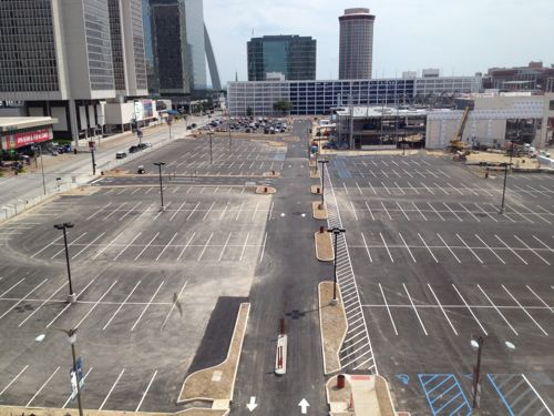 Looking east from the Stadium West garage on August 27, 2013 