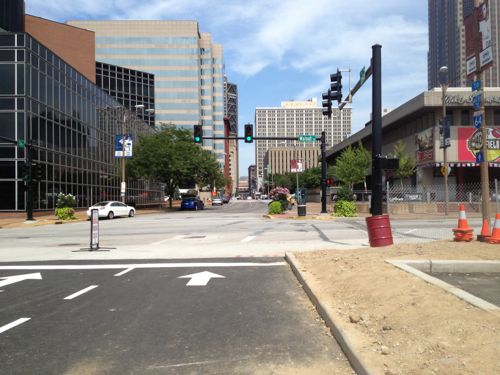 Pedestrians will be forced to walk over curbs & landscaping or into cars leaving. Total pedestrian failure.